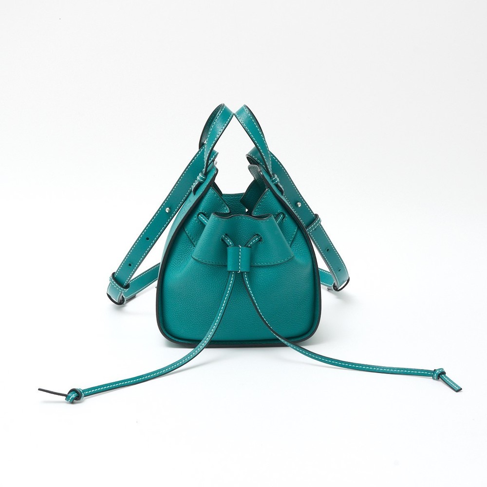 Loewe Green Emerald Leather Drawstring Hammock Bag - image 1